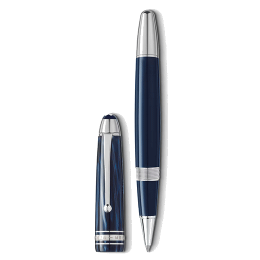This Montblanc Meisterstück The Origin Collection Blue LeGrand Rollerball Pen has been made with precious resin.