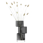 lsa signature tier slate grey medium vase with plant