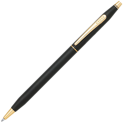 cross classic century black gold ballpoint pen