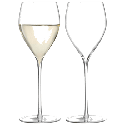 savoy white wine glasses x2