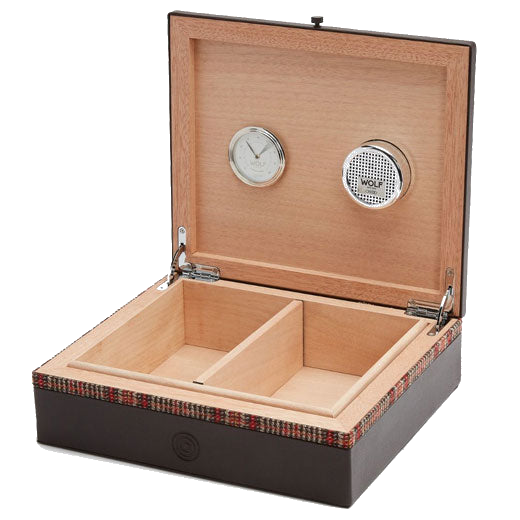 This humidor is a collaboration between WOLF 1834 x x WM Brown.