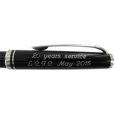 montblanc two line writing instrument cap engraving script rounded 20 years service 77ac26852c2ff33c7d6562ac7a144cfd