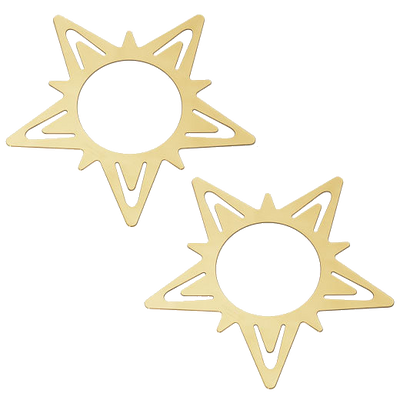 georg jensen gold plated star napkin ring table holders