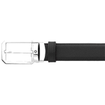 montblanc business line trapeze reversible saffiano belt black side