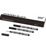 montblanc black small rollerball pen refills
