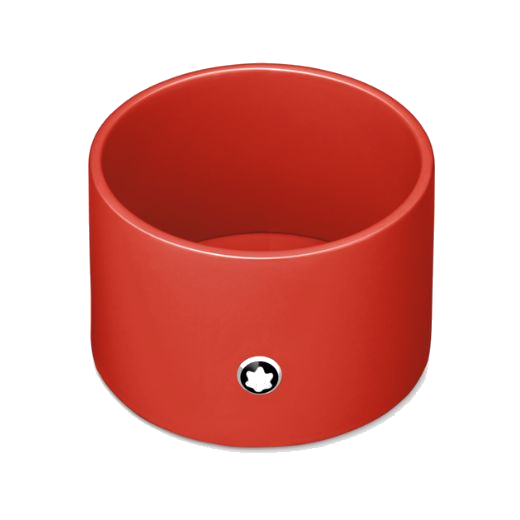 Montblanc's Coral Lacquer Round Medium Desk Tray also comes in other sizes and can be paired with other sizes to create a set.