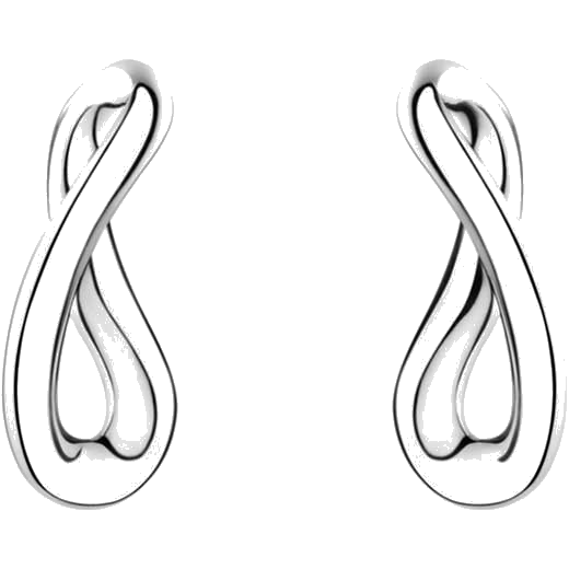 These are the Georg Jensen Small Sterling Silver Infinity Earrings.