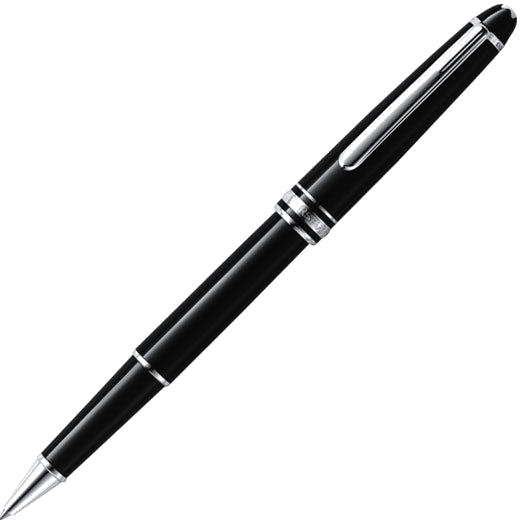 Montblanc Meisterstuck classique platinum plated rollerball pen.