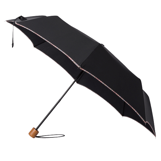Paul Smith's Telescopic 'Signature Stripe' Compact Umbrella is compact and great for everyday use.