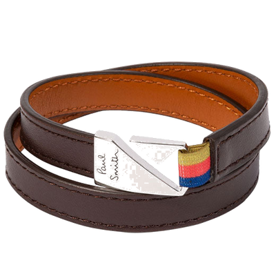 paul smith dark brown hook bracelet