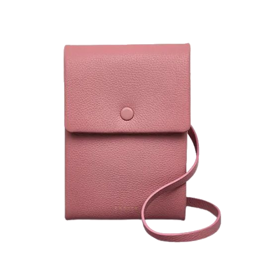 1 mallow street sienna pink leather phone cross body bag 110787