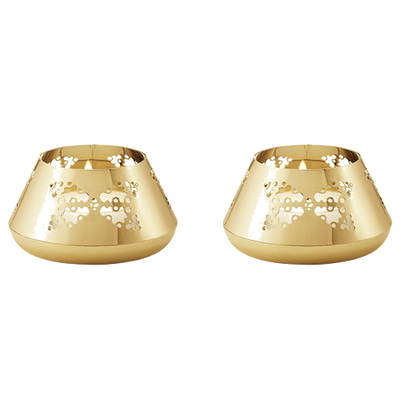 georg jensen gold plated christmas tealights