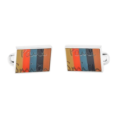 Paul Smith 'Artist Stripe' Logo Cufflinks