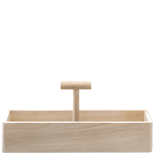 lsa dine oak bread basket empty