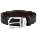 montblanc business line curved horseshoe reversible belt rolled
