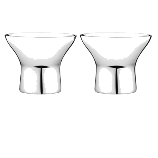 The Georg Jensen Alfredo stainless steel pack of two egg cups.