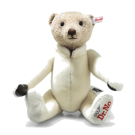 Steiff's James Bond villain Dr. Julius No Teddy Bear has been made with mohair and cotton.