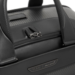 tumi mclaren carbon fibre quantum duffle bag zips
