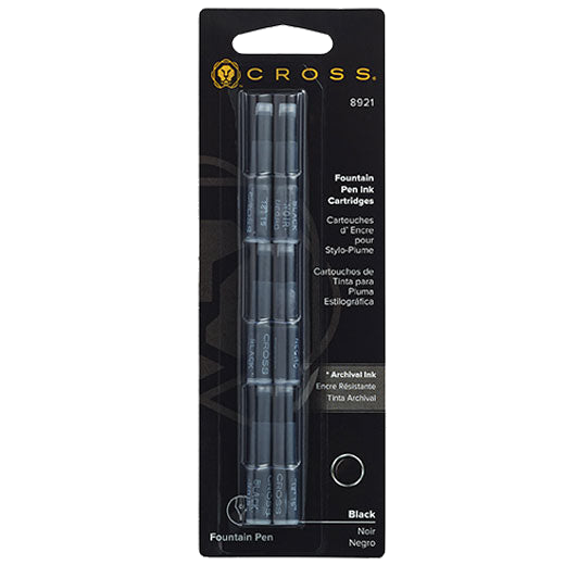Cross Black Standard Ink Cartridges - pack of 6.