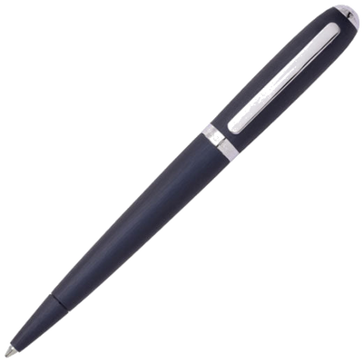hugo boss navy contour brushed ballpoint pen