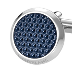 These Montblanc Meisterstück Blue Cufflinks have a hexagonal pattern that creates texture in a subtle way.