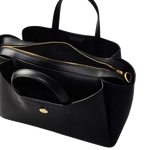 3 radley bathurst mews black medium ziptop grab bag 110658