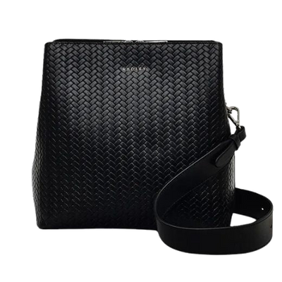 radley dukes place black weave crossbody