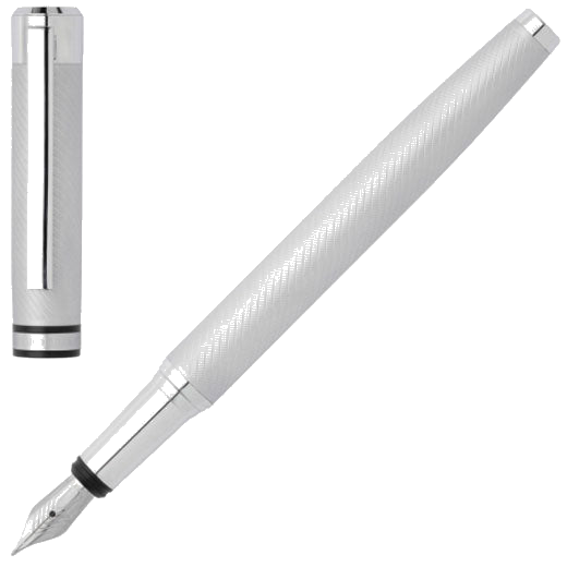 This Filament Chrome Fountain Pen is designed by Hugo Boss.