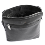 This Ray Black Faux Leather Envelope Bag by BOSS has a polyester lining in black with the BOSS brand name.
