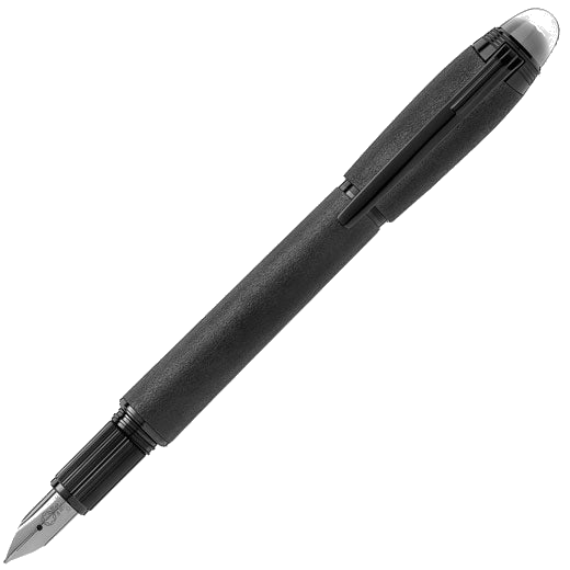 montblanc black cosmos starwalker metal fountain pen