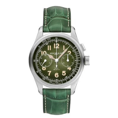 mb117834 green alligator strap 1858