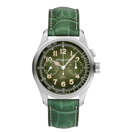 mb117834 green alligator strap 1858