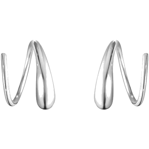 These are the Georg Jensen Sterling Silver Mercy Spiral Earrings.