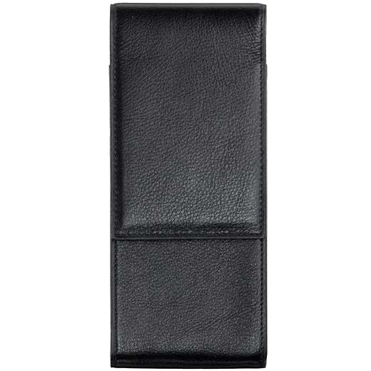 This is the LAMY Grained Leather Black 3 Pen Pouch.