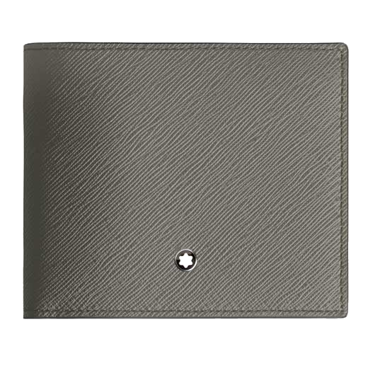 Montblanc wallet is part of their Sartorial collection and is made in a textured grey leather material.