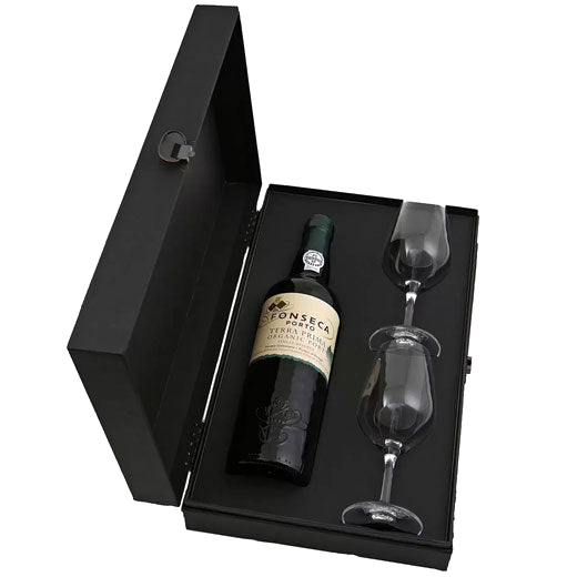 Terra Prima (Organic) Reserve Port with Glasses Gift Set by Fonseca.