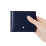 mb wallet blue leather