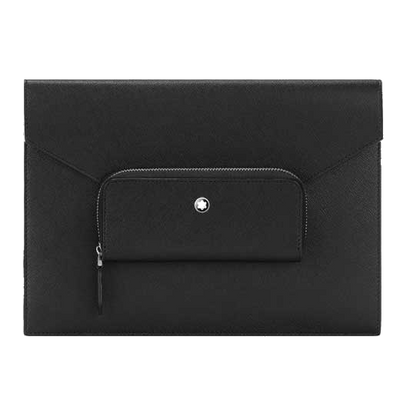 montblanc black leather pou 2