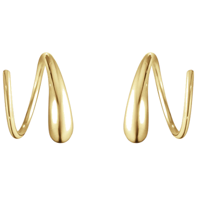 georg jensen yellow gold mercy spiral earrings