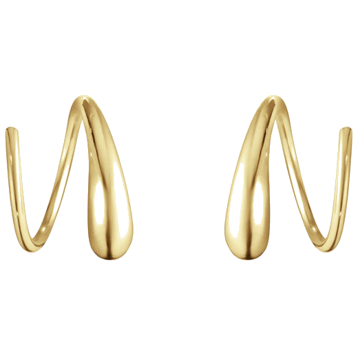 georg jensen yellow gold mercy spiral earrings