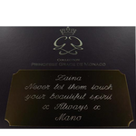 Wheelers Luxury Gifts specialise in engraving onto Plaques.