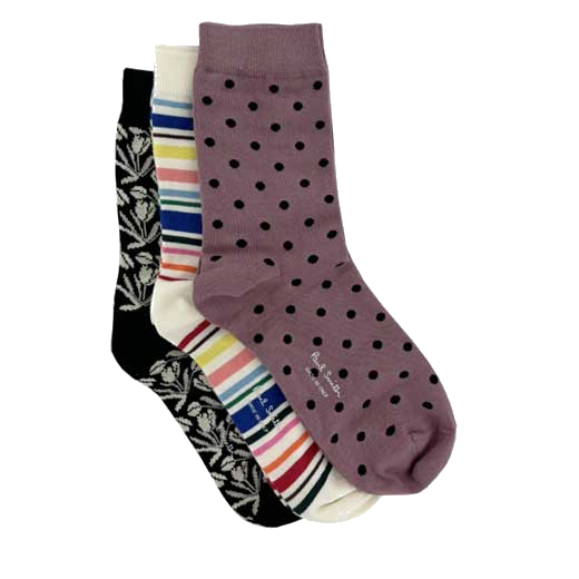 This pack of sock from Paul Smith features 3 different designs.