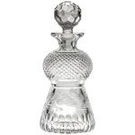royal scot crystal whisky thistle shape flower of scotland decanter