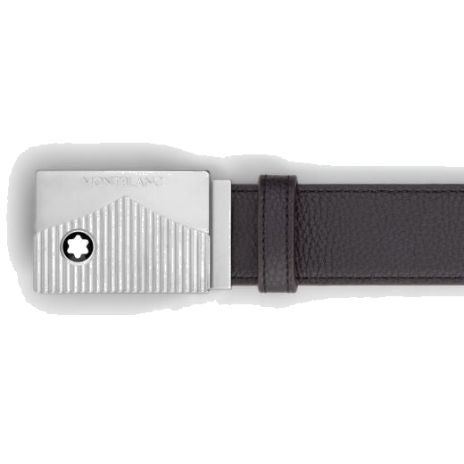 This Montblanc Vintage Palladium-Plated Reversible Grained Leather Belt is made out of cowhide leather with a grained finish and a rectangular buckle featuring the Mont Blanc mountain.