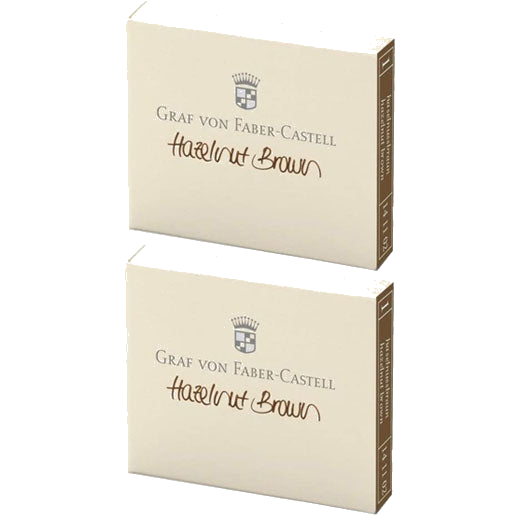 These are the Graf von Faber-Castell Hazelnut Brown Ink Cartridges 2 x Pack of 6.