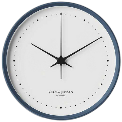 This is the Georg Jensen Koppel Blue & White 22cm Wall Clock.