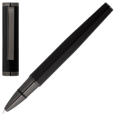 hugo boss gun formation herringbone rollerball pen