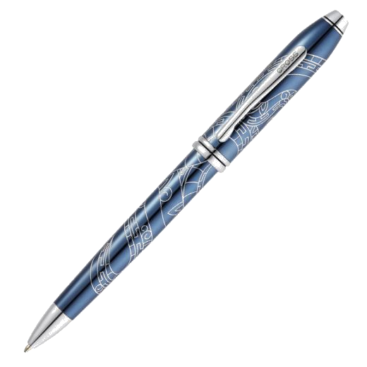 The Townsend Blue Lacquer 2025 Zodiac Year of the Snake Ballpoint Pen by Cross.