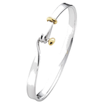 georg jensen torun sterling silver yellow gold bangle