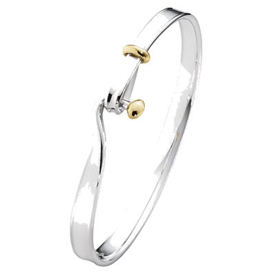 georg jensen torun sterling silver yellow gold bangle